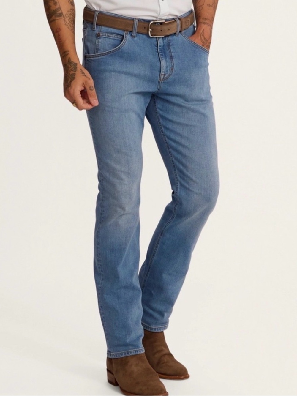 Tecovas Standard Jeans Medium Blue Wash 36 x 30 USA Made